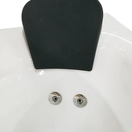 EAGO AM161-L  5' Single Person Corner White Acrylic Whirlpool Bath Tub - Drain on Left