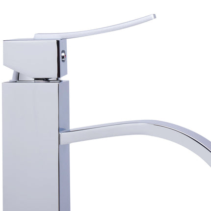 ALFI brand AB1158-PC Tall Polished Chrome Tall Square Body Curved Spout Single Lever Bathroom Faucet ALFI brand