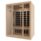 SteamSpa Maldives 3-Person Carbon FAR Infrared Hemlock Wooden Indoor Home Sauna Room with LED Touch Control Panel SteamSpa