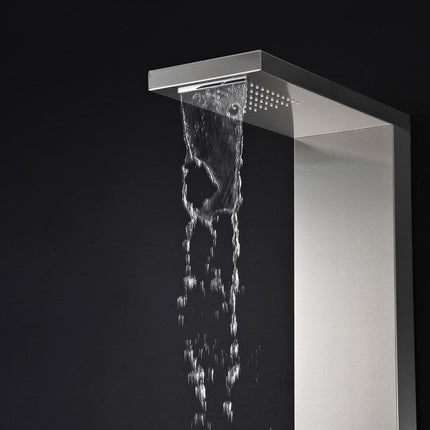 ANZZI Expanse 64 in. Full Body Shower Panel with Heavy Rain Shower and Spray Wand in Brushed Steel SP-AZ041 Anzzi