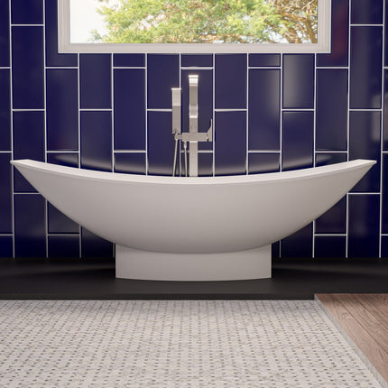 ALFI brand AB2180-BN Brushed Nickel Single Lever Floor Mounted Tub Filler Mixer w Hand Held Shower Head Alfi Brand