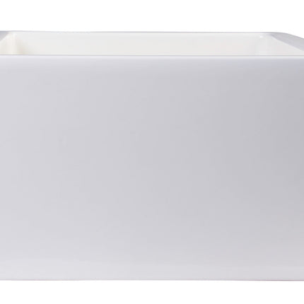 ALFI brand AB2418SB-B 24" Biscuit Smooth Thick Wall Fireclay Single Bowl Farm Sink Alfi Brand