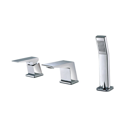 ALFI brand AB2464-PC Polished Chrome Deck Mounted 3 Hole Tub Filler & Shower Head Alfi Brand