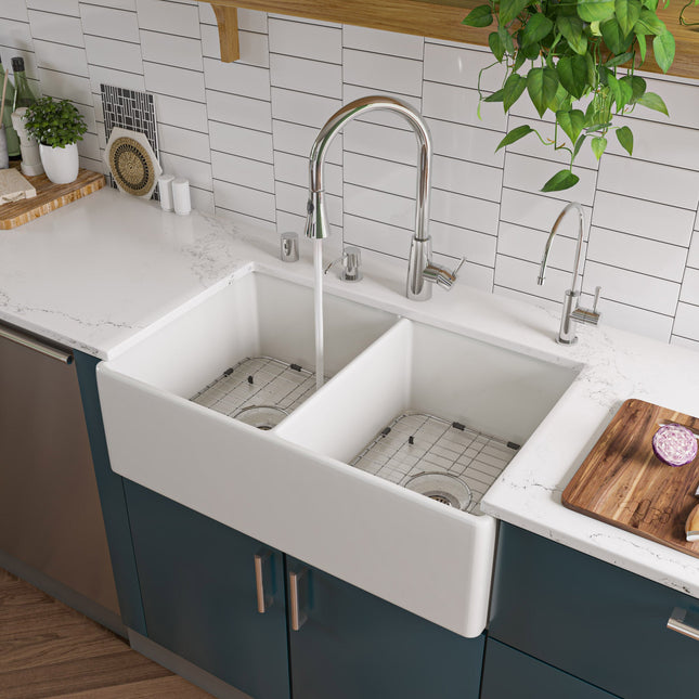 ALFI brand AB2034-PSS Solid Polished Stainless Steel Pull Down Single Hole Kitchen Faucet Alfi Brand