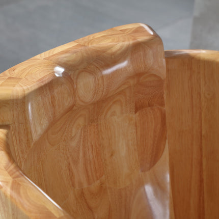 ALFI brand AB1187 57" Free Standing Rubber Wooden Soaking Bathtub with Headrest ALFI brand