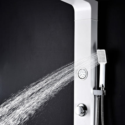 ANZZI Inland Series 44 in. Full Body Shower Panel System with Heavy Rain Shower and Spray Wand in White SP-AZ062 Anzzi