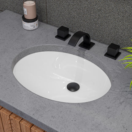 ALFI brand AB1326-BM Black Matte Widespread Modern Bathroom Faucet