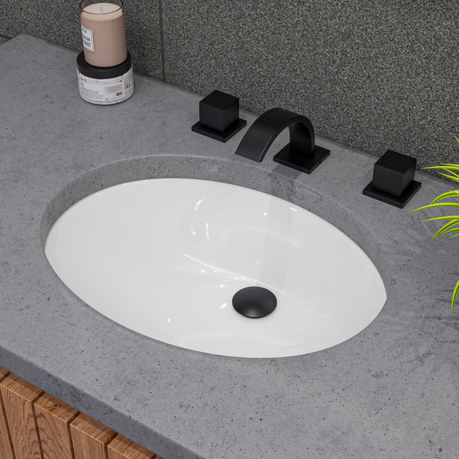 ALFI brand AB1326-BM Black Matte Widespread Modern Bathroom Faucet