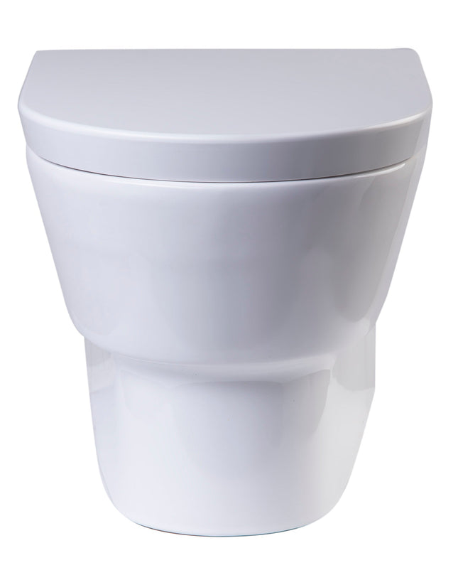 EAGO WD332 Round Modern Wall Mount Dual Flush Toilet Bowl EAGO