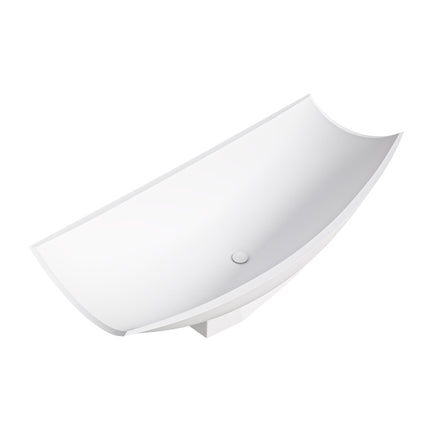ALFI Brand AB9992 White Matte 71" Solid Surface Resin Free Standing Hammock Style Bathtub Alfi Brand
