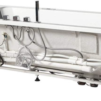 EAGO AM154ETL-L6 6 ft Acrylic White Rectangular Whirlpool Bathtub w Fixtures