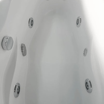 EAGO AM175-R  5' White Acrylic Whirlpool Bathtub - Drain on Left