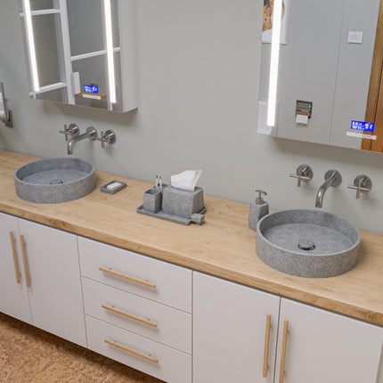 ALFI brand AB1035-BN Brushed Nickel 8" Widespread Wall-Mounted Cross Handle Faucet ALFI brand