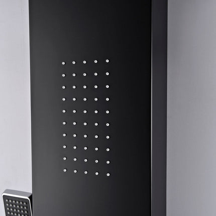 ANZZI Level Series 66 in. Full Body Shower Panel System with Heavy Rain Shower and Spray Wand in Black SP-AZ056 Anzzi