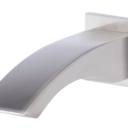 ALFI brand AB3301-BN Brushed Nickel Curved Wallmounted Tub Filler Bathroom Spout Alfi Brand