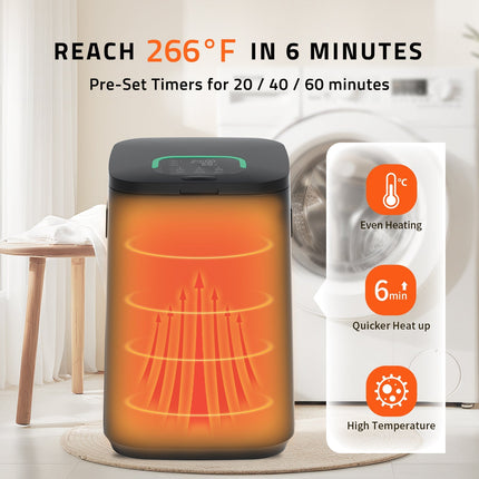 Anzzi 23L Luxury Bucket Towel Warmer, Large Capacity, LED Display, Adjustable Timer, Flip-Top Lid, Child Safe, Auto Shut-Off Plaza Home Decor