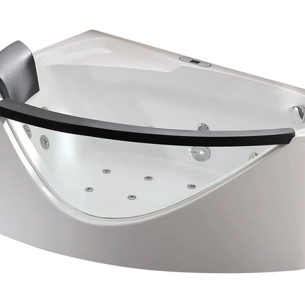 EAGO AM198ETL-R 5 ft Clear Rounded Right Corner Acrylic Whirlpool Bathtub