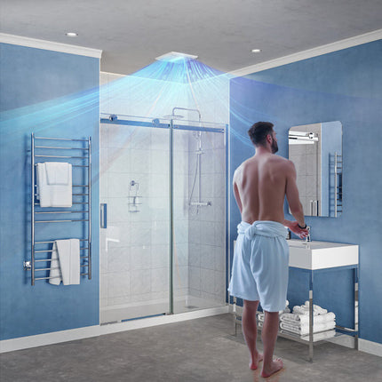 Spring Series 110 CFM Ceiling Mount Bathroom Exhaust Fan with Brilliant LED Light and ENERGY STAR in Soothing White Anzzi