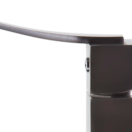 ALFI brand AB1258-BN Brushed Nickel Square Body Curved Spout Single Lever Bathroom Faucet ALFI brand