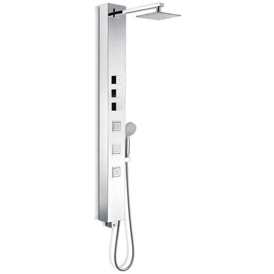 ANZZI Lann 53 in. 3-Jetted Full Body Shower Panel with Heavy Rain Showerhead and Spray Wand in Chrome SP-AZ015 Anzzi