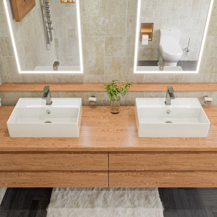 ALFI brand AB1229-BN Brushed Nickel Square Single Lever Bathroom Faucet ALFI brand