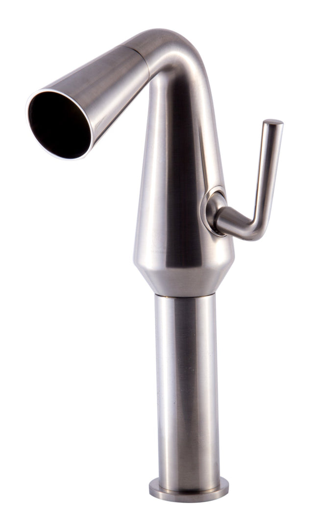 ALFI brand AB1792-BN Brushed Nickel Single Hole Tall Cone Waterfall Bathroom Faucet Alfi Brand
