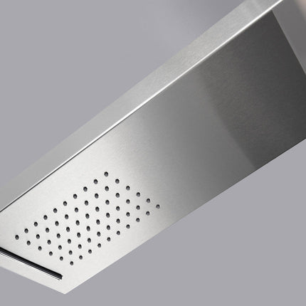 ANZZI Expanse 64 in. Full Body Shower Panel with Heavy Rain Shower and Spray Wand in Brushed Steel SP-AZ041 Anzzi