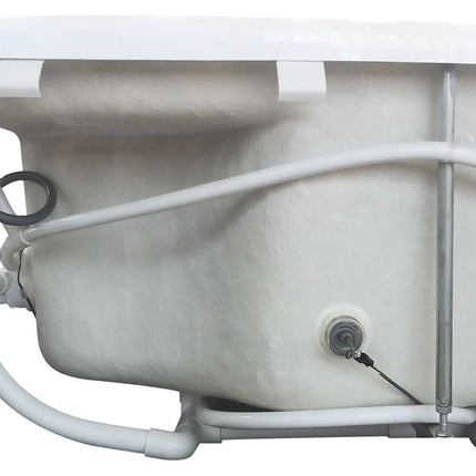 EAGO AM124ETL-L 6 ft Right Drain Corner Acrylic White Whirlpool Bathtub for Two