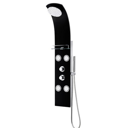 ANZZI Colossal Series 56" Full Body Shower Panel System with Heavy Rain Shower And Spray Wand In Black - SP-AZ8095 Anzzi