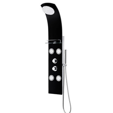 ANZZI Colossal Series 56" Full Body Shower Panel System with Heavy Rain Shower And Spray Wand In Black - SP-AZ8095 Anzzi