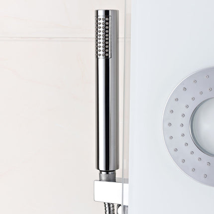 ANZZI Lynn 58 in. 3-Jetted Full Body Shower Panel with Heavy Rain Shower and Spray Wand in White SP-AZ031 Anzzi