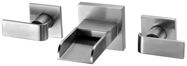 ALFI brand AB1796-BN Brushed Nickel Widespread Wall Mounted Modern Waterfall Bathroom Faucet Alfi Brand