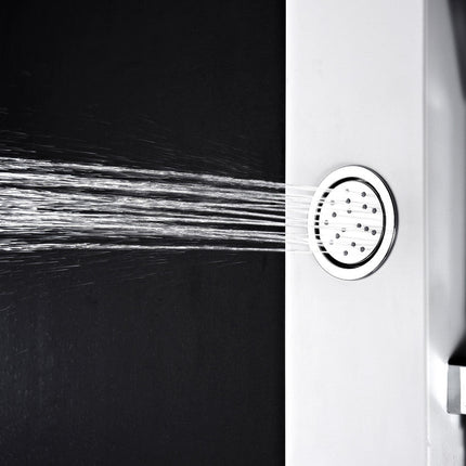 ANZZI Inland Series 44 in. Full Body Shower Panel System with Heavy Rain Shower and Spray Wand in White SP-AZ062 Anzzi