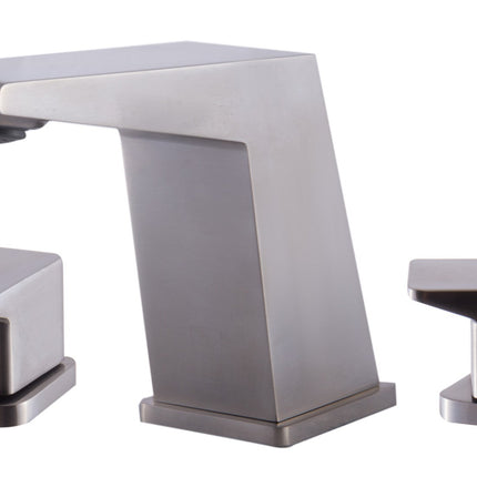 ALFI brand AB1471-BN Brushed Nickel Modern Widespread Bathroom Faucet Alfi Brand