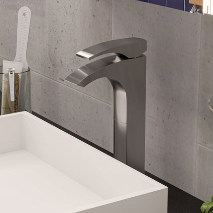 ALFI brand AB1587-BN Tall Brushed Nickel Single Lever Bathroom Faucet Alfi Brand