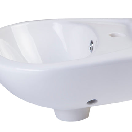 ALFI brand AB106 White Small Porcelain Wall Mount Basin with Overflow ALFI brand