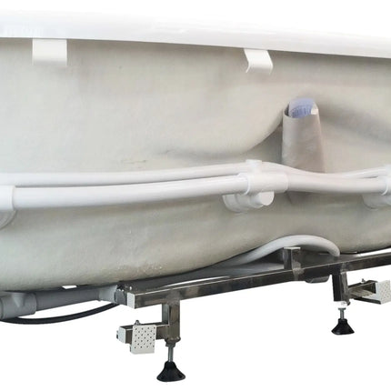 EAGO AM124ETL-L 6 ft Right Drain Corner Acrylic White Whirlpool Bathtub for Two