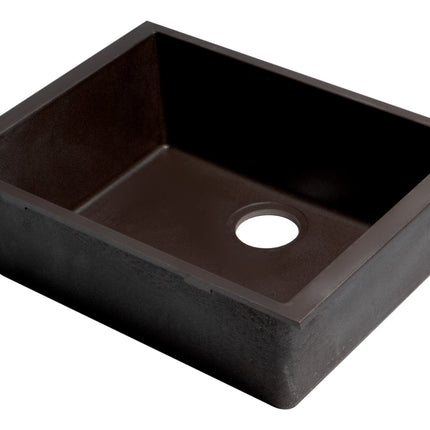 ALFI brand AB2420UM-C Chocolate 24" Undermount Single Bowl Granite Composite Kitchen Sink Alfi Brand