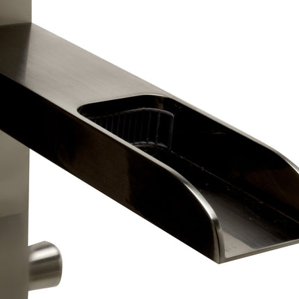 ALFI brand AB2843-BN Brushed Nickel Single Hole Floor Mounted Waterfall Tub Filler Alfi Brand