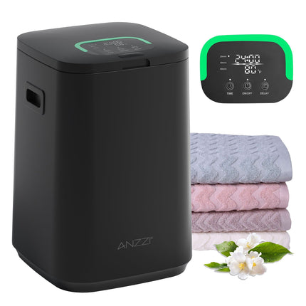 Anzzi 23L Luxury Bucket Towel Warmer, Large Capacity, LED Display, Adjustable Timer, Flip-Top Lid, Child Safe, Auto Shut-Off Plaza Home Decor