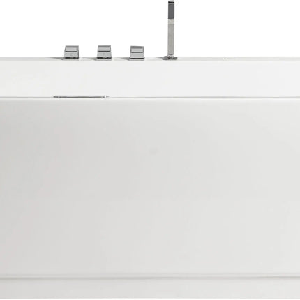 EAGO AM154ETL-R6 6 ft Acrylic White Rectangular Whirlpool Bathtub w Fixtures
