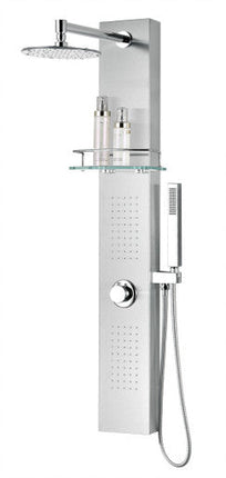 ANZZI Coastal 44 in. Full Body Shower Panel with Heavy Rain Shower and Spray Wand in Brushed Steel SP-AZ075 Anzzi