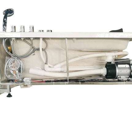 EAGO AM161-R  5' Single Person Corner White Acrylic Whirlpool Bath Tub - Drain on Right