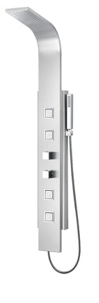 ANZZI Visor 60 in. Full Body Shower Panel with Heavy Rain Shower and Spray Wand in Brushed Steel SP-AZ035 Anzzi