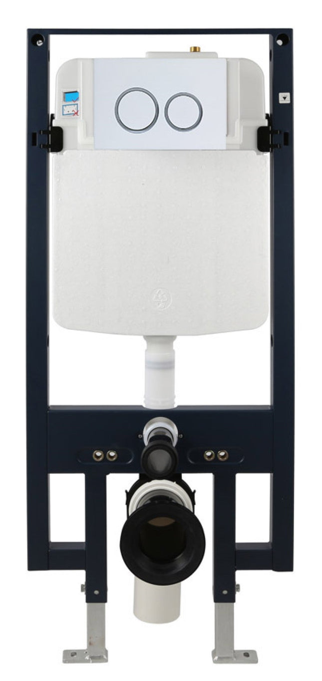 EAGO PWG380-W White Dual Flush Wall Mounted Toilet Tank Carrier for WD101, WD332, WD333 EAGO
