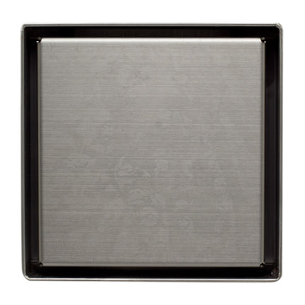ALFI brand ABSD55B-BSS 5" x 5" Modern Square Stainless Steel Shower Drain with Solid Coverin Brushed Finish Alfi Brand