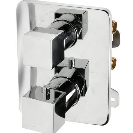 ALFI brand AB2830-PC Polished Chrome 2 Way Thermostatic Square Shower Set Alfi Brand