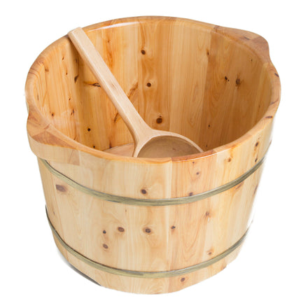 ALFI brand AB6604 Round Wooden Cedar Foot Soaking Tub Alfi Brand