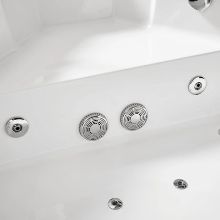 EAGO AM156ETL 5 ft Clear Corner Acrylic Whirlpool Bathtub for Two