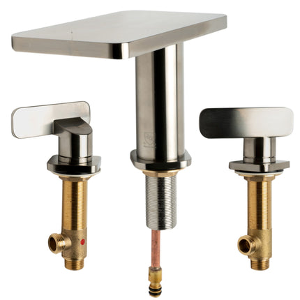 ALFI brand AB1884-BN Brushed Nickel Two-Handle 8" Widespread Bathroom Faucet Alfi Brand